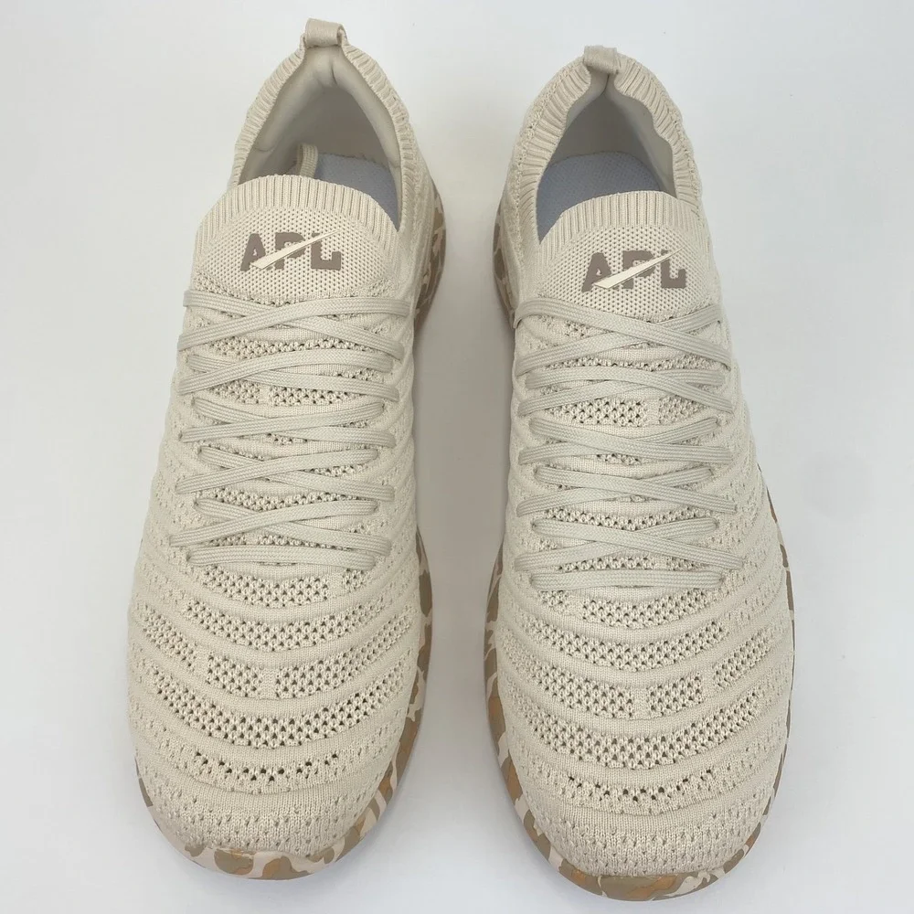 APL Techloom Wave Shoes Mens Size 13 Knit Running Sneakers Camo Leopard‎